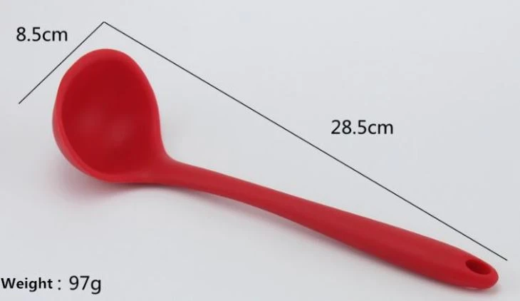 Red Silicone Spoon Nonstick Cookware Set Kitchen Tools