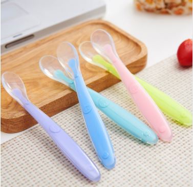 Silicone Baby Spoon Feeding BPA Free Utensils
