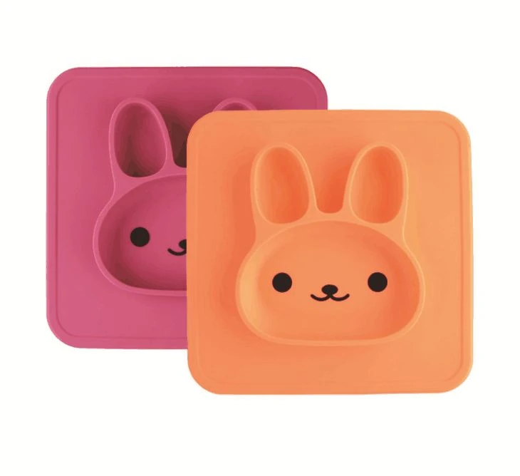 Farfurie din silicon Rabbit Placemat Vesela pentru copii