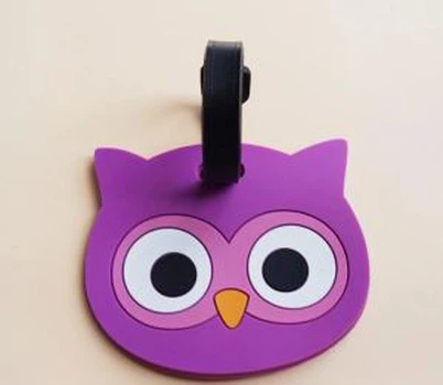 Etichetă de bagaje din silicon 2D/3D din PVC moale pentru călătorii de siguranță personalizată