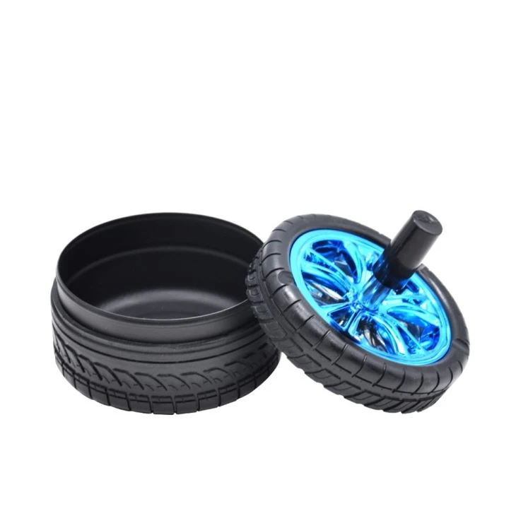 Smokeless Car Silicone Rubber Tire Ashtrays With Metal Lids