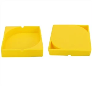 Scrumieră portabilă creată din silicon Squre, scrumieră modernă