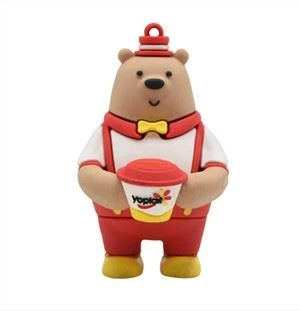 3D PVC Animal Keychain Silicon Cartoon Key Ring Pandantiv